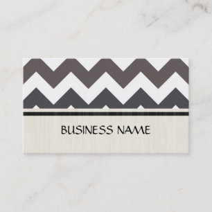 Grått och White Chevron Zigzag Mönster Visitkort