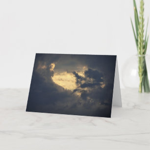 Grått och White Cloud Background Kort