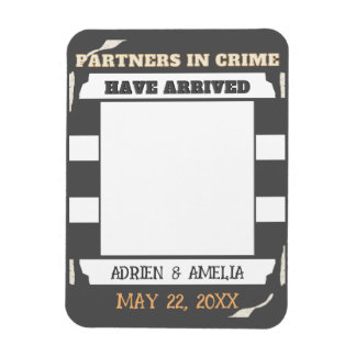 Grått och White Rand Twin Baby Magnet