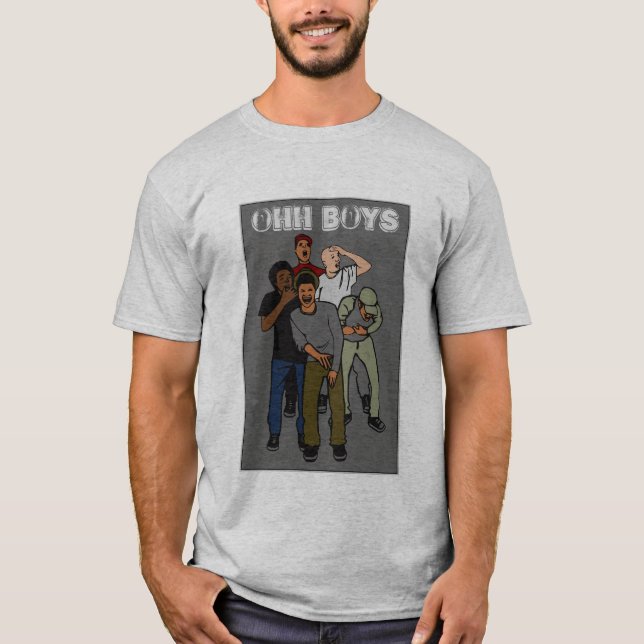 grått OHH BOYS i färg T Shirt (Framsida)