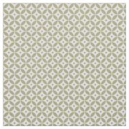 Grått Olive Geometric Mönster Shippo. Yacht Fabric Tyg