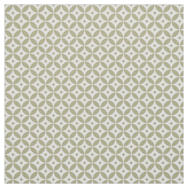 Grått Olive Geometric Mönster Shippo. Yacht Fabric Tyg (Provkarta)