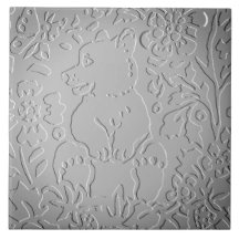 Grått Ombre Bear Woodland Embossed Blommigt Natatu