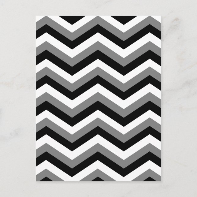 GRÅTT-OMRÅDET (en zig-zag-design) ~ Vykort (Framsida)