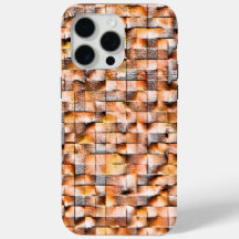 Grått-orange, grovt keramiskt plattor med sprickor