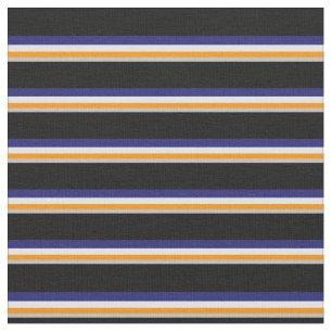 Grått, Orange, lätt cyan, Midnight Blue & Black Tyg