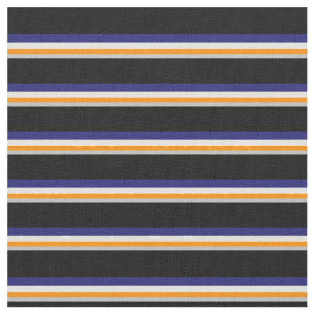 Grått, Orange, lätt cyan, Midnight Blue & Black Tyg (Närbild)