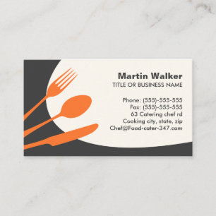 Grått orange, modern catering eller kock visitkort