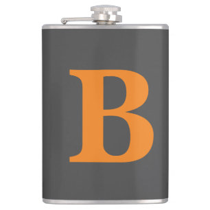 Grått orange modern monogrambaserad professionell fickplunta