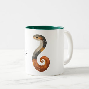 Grått Orange Snake Två-Tonad Mugg