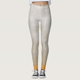 Grått Orange Vit rustik Leggings
