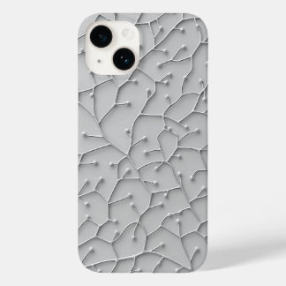 Grått organiskt mönster iPhone-fodral Minimal stil