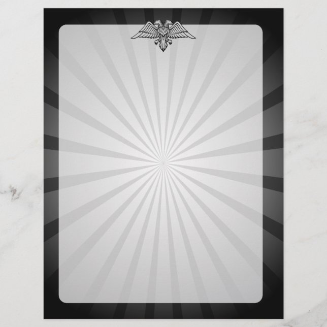 Grått örn med två huvuden reklamblad (Framsidan)