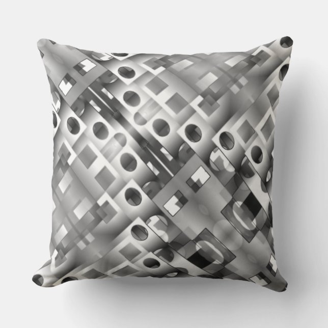 Grått-övertoning av kvadrater och rektanglar med h kudde (Framsida)