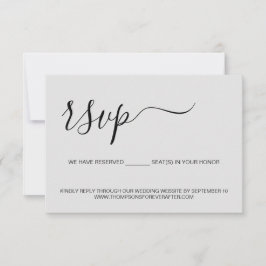 Grått på Bröllop webbplats med minimal reserverad OSA Kort