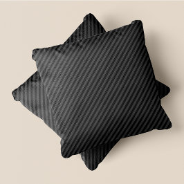 Grått på Grått-strimlad enkel och Chic-dekorfärg Kudde