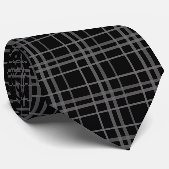 Grått på Mönster-design i svart Tartan Play Slips (Skapare uppladdad)