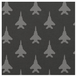 Grått på svarta F-15E-bekämpare Jet Mönster Tyg