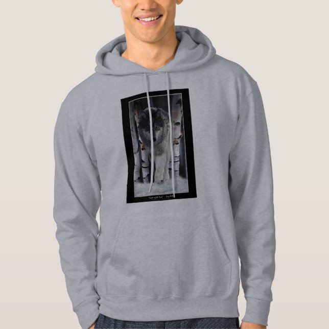Grått Pack Varg & Snö Collection Hoodie (Framsida)