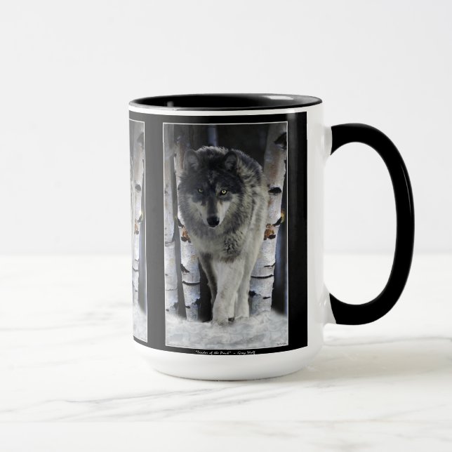 GRÅTT PACK VARG Wildlife Gift Mugg (Höger)