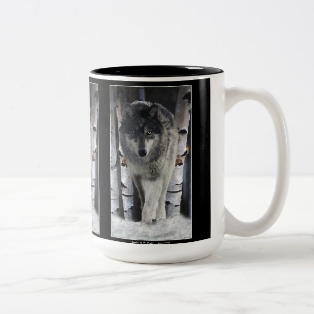 GRÅTT PACK VARG Wildlife Gift Mugg (Höger)