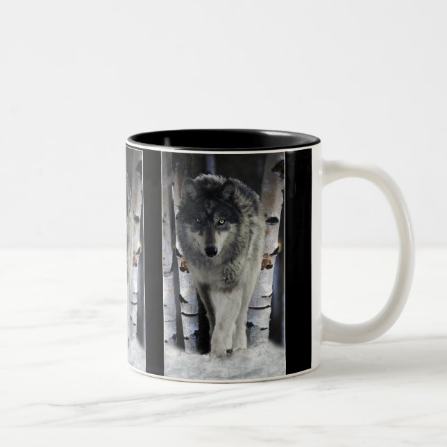 GRÅTT PACK VARG Wildlife Gift Mugg (Höger)
