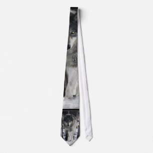 Grått Pack Varg Wildlife Tie Slips