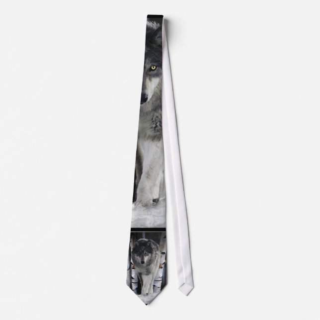 Grått Pack Varg Wildlife Tie Slips (Framsida)