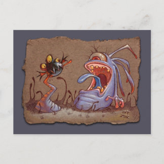 Grått Papper Sketch: Svan Biter Vykort