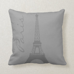 Grått Paris Eiffel torn Kudde