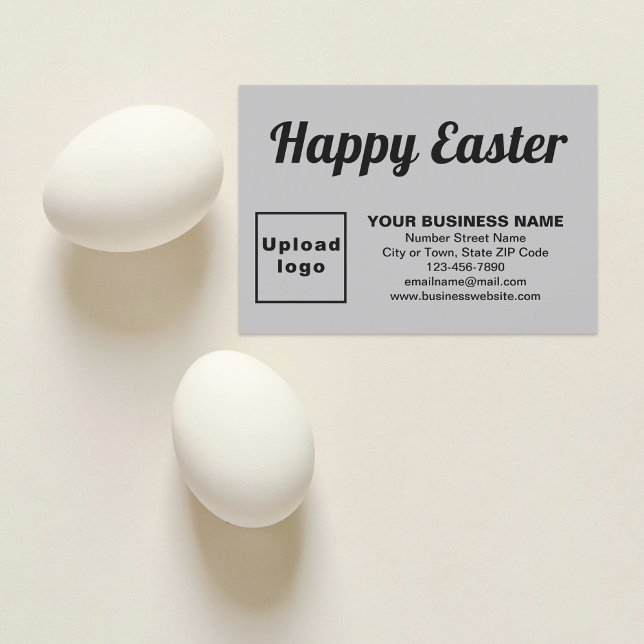 Grått Påsk - kort för platta hälsningar (Gray Easter business flat greeting card)