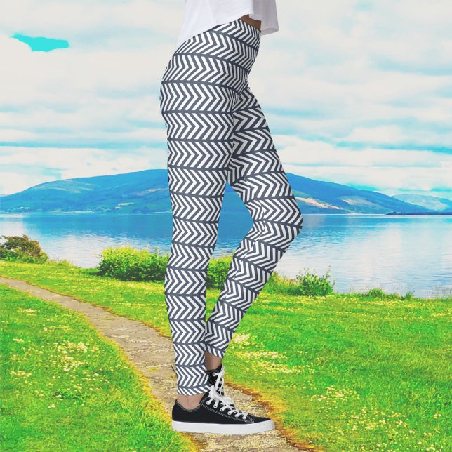 Grått Patterned Leggings (Skapare uppladdad)