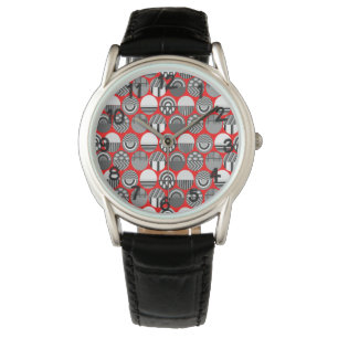 Grått Patternerade Ovaler Armbandsur