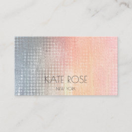 Grått Peach Grungy Ombre Contemporary Pastel Visitkort