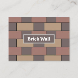 Grått Peach Rosa Brick Wall Visitkort