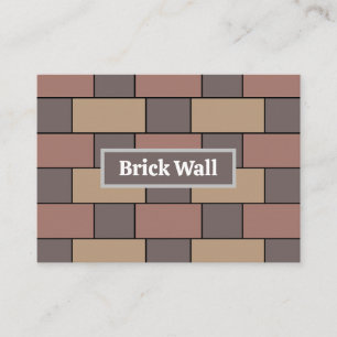 Grått Peach Rosa Brick Wall Visitkort