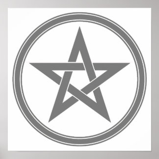 Grått Pentacle Poster