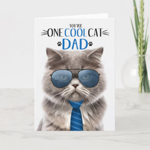Grått Persian Cat Fars dag 1 Coola Cat Helgkort