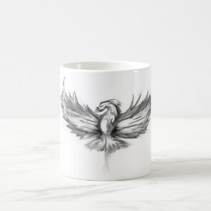 Grått Phoenix Stigning Kaffemugg