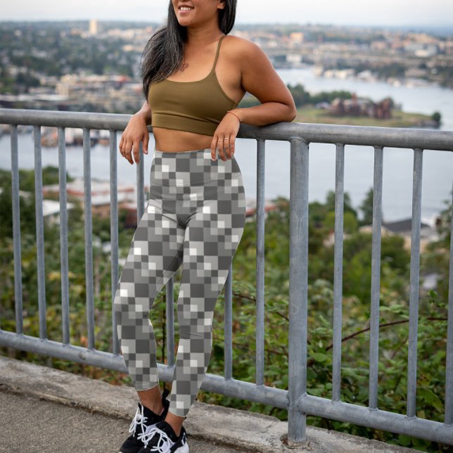 Grått pixel mönster leggings (Skapare uppladdad)