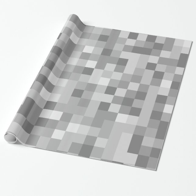 Grått-pixlar Presentpapper (Utrullad)