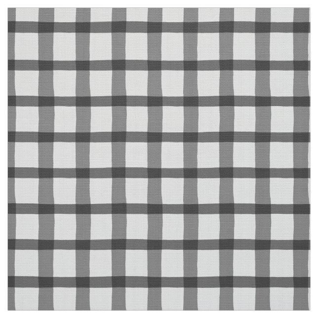 Grått-Plaid Buffalo Check Tyg (Provkarta)