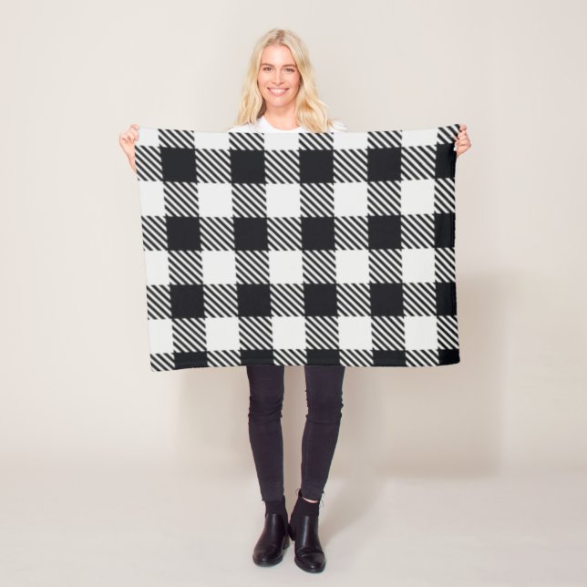Grått Play | Checkerss Fleece Blanket (På plats)