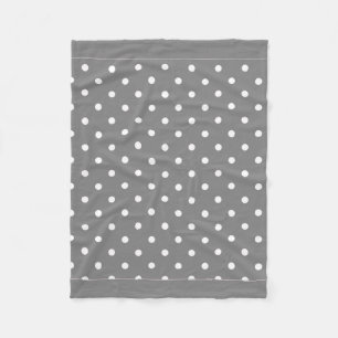 Grått Polka Dot Flebit Blanket Fleecefilt