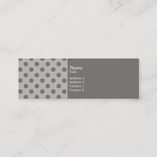 Grått Polka dots Mini Visitkort