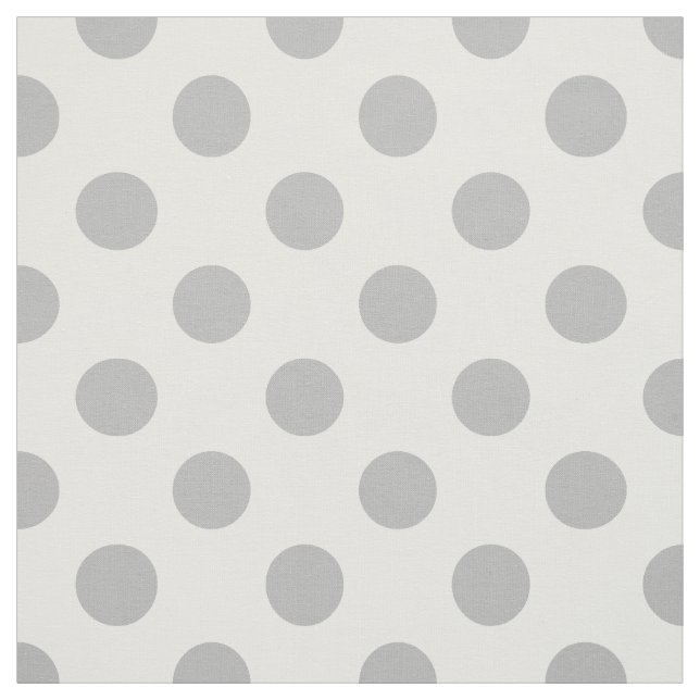 Grått polka dots på vitt tyg (Provkarta)