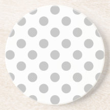 Grått polka dots på vitt