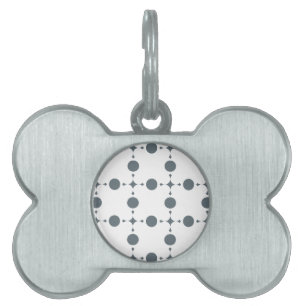 Grått Polka dots, Polka Dot Mönster, Punkter, pric ID-bricka Husdjur