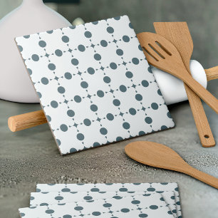 Grått Polka dots, Polka Dot Mönster, Punkter, pric Kakelplatta