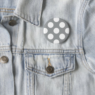 Grått Polka dots, Polka Dot Mönster, Punkter, pric Knapp